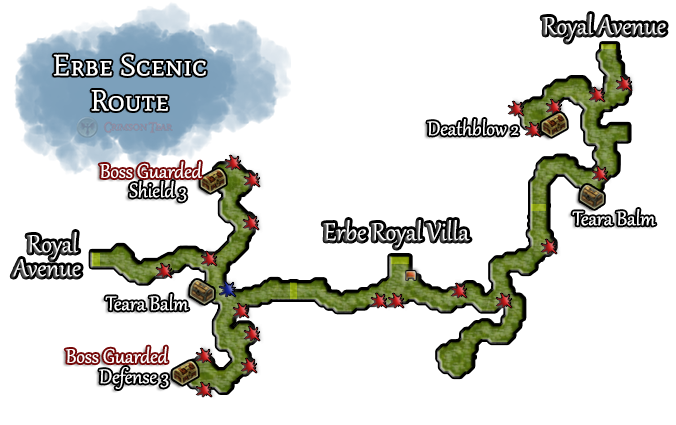 Erbe Scenic Route Map