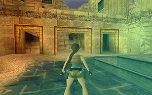 Tomb Raider 4: The Last Revelation - Temple of Karnak 3 Doors Entrance