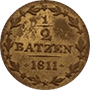 1/2 Batzen Coin