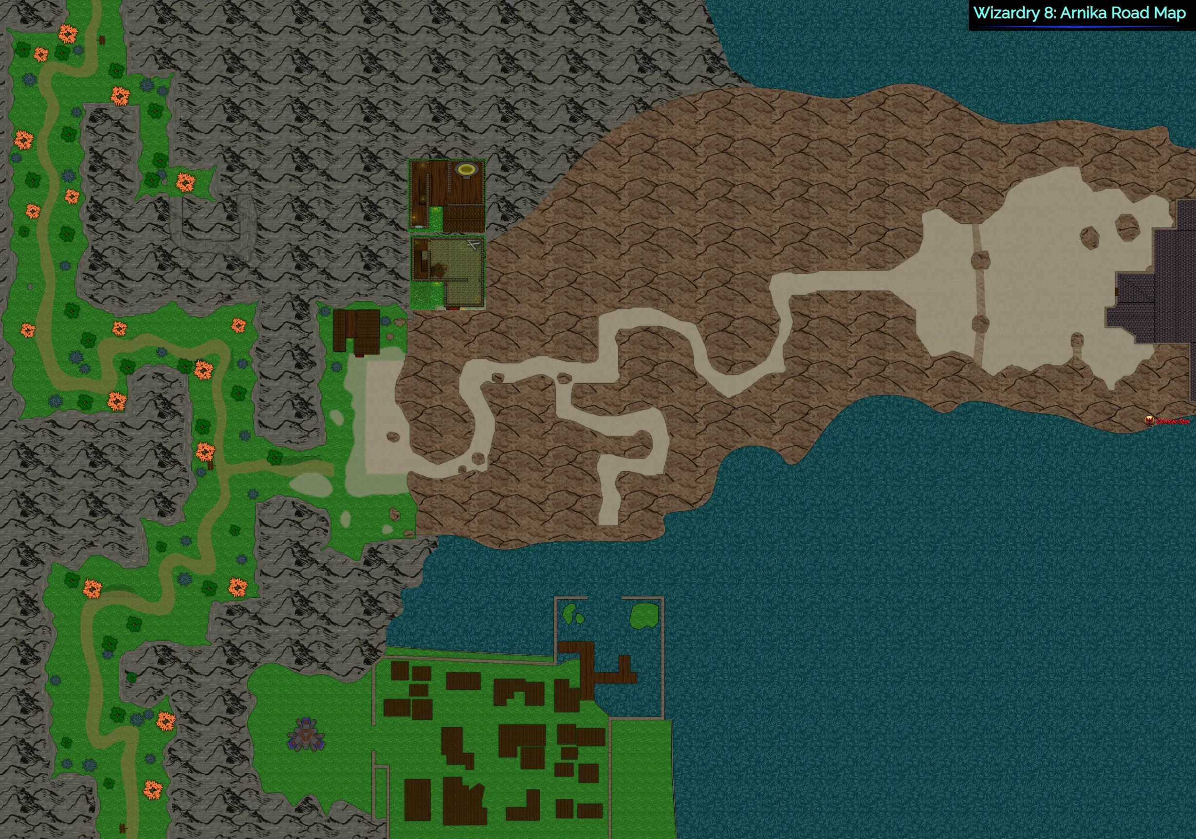 Wizardry 8: Arnika Road Map