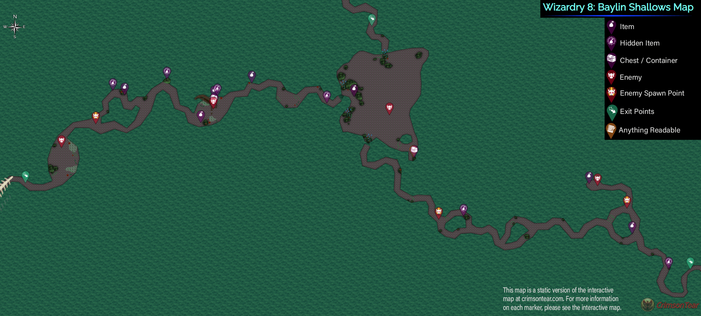Wizardry 8: Baylin Shallows Map