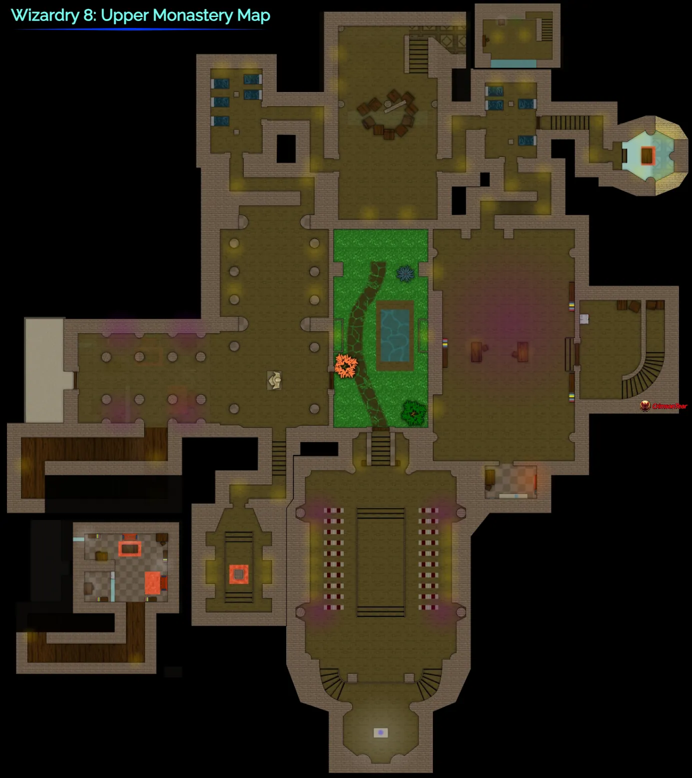 Wizardry 8: Upper Monastery Map