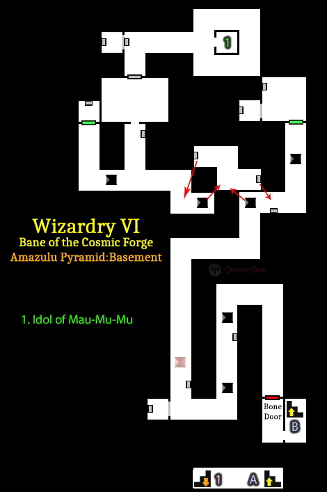 Wizardry 6: Bane of the Cosmic Forge - Amazulu Pyramid Basement